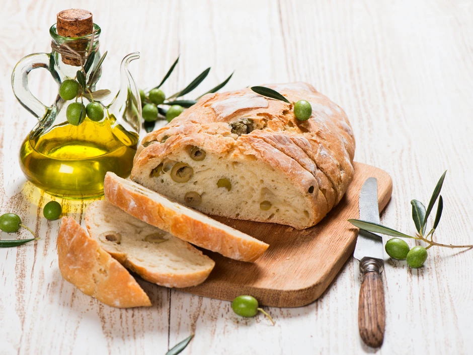 Schnelles Olivenbrot
