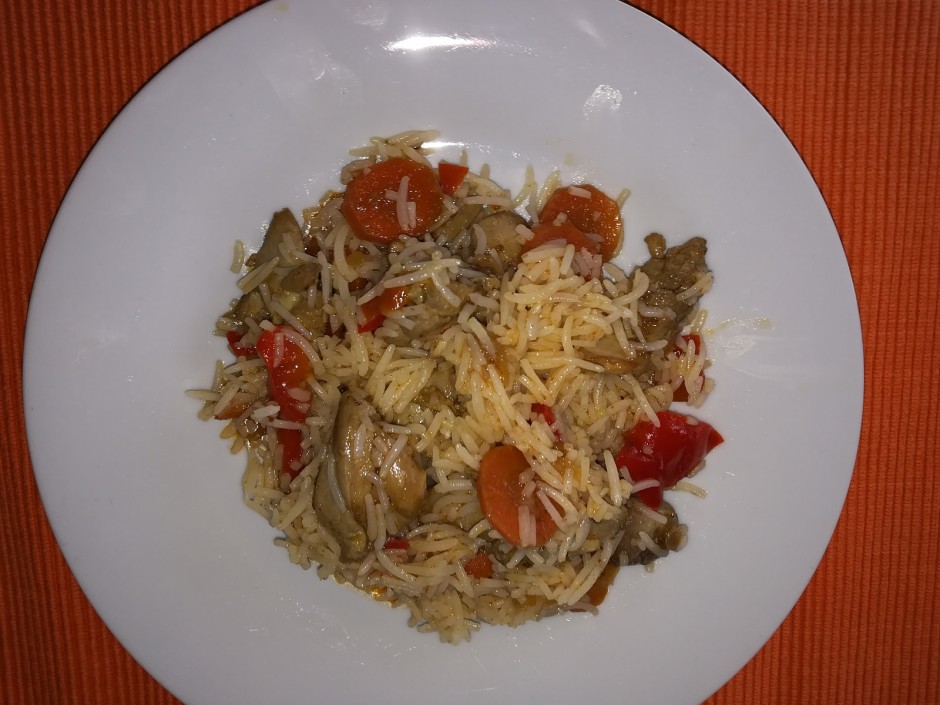 Gemüse-Reis-Hendl