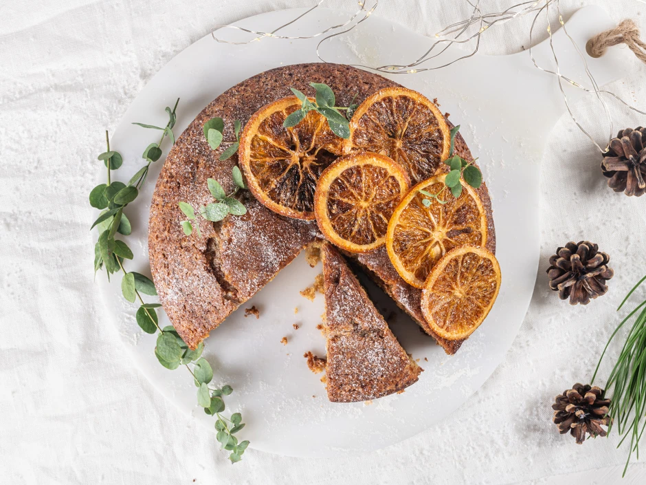Orangenkuchen mit Mandeln