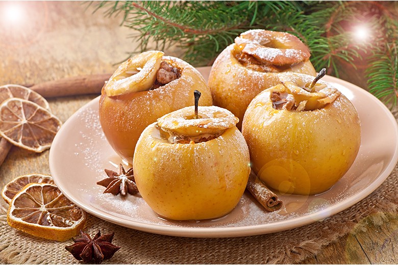 Bratapfel mit Marzipanfüllung