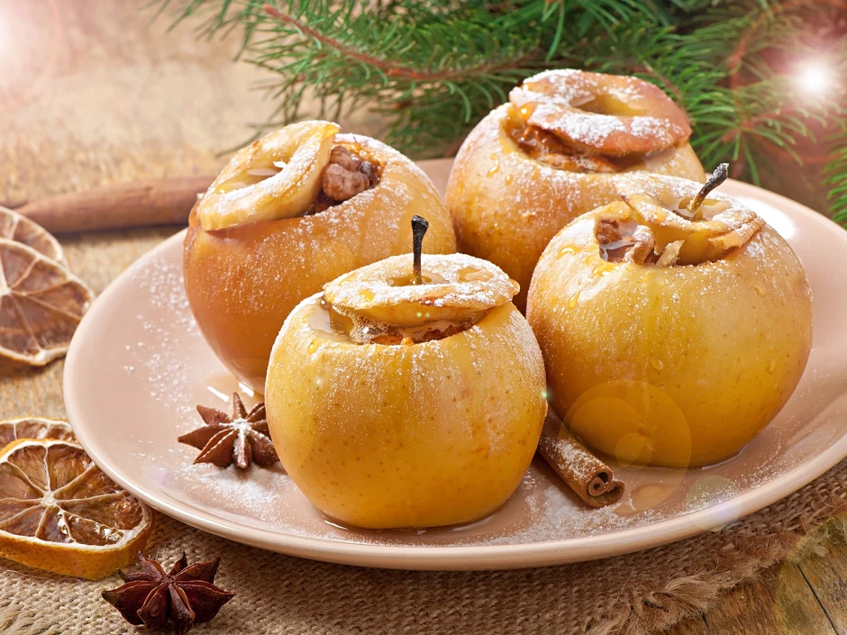 Bratapfel mit Marzipanf&uuml;llung