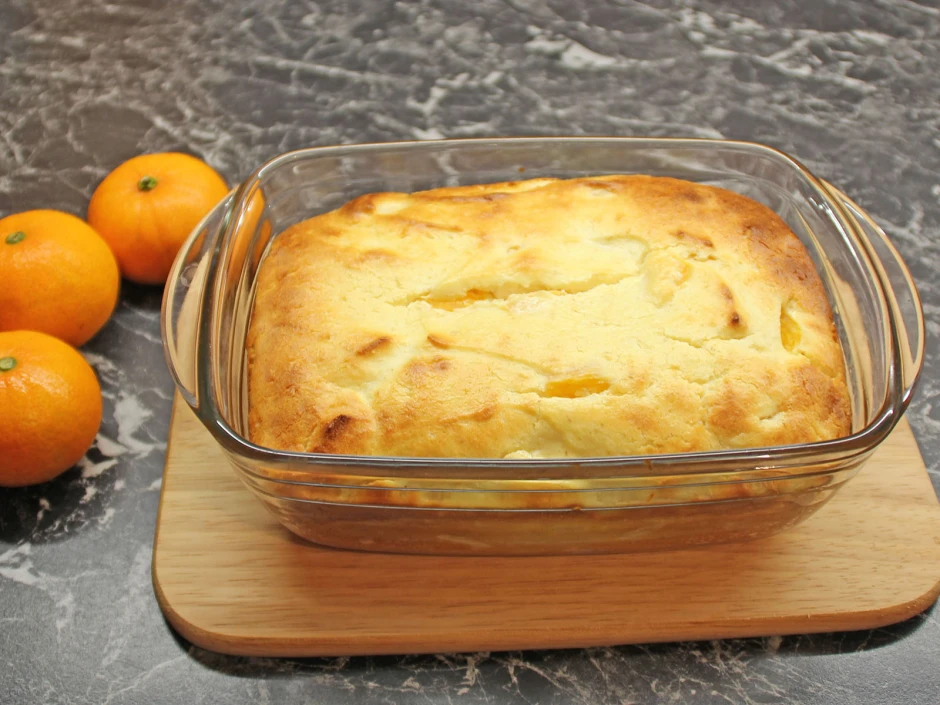 Topfenauflauf mit Mandarinen