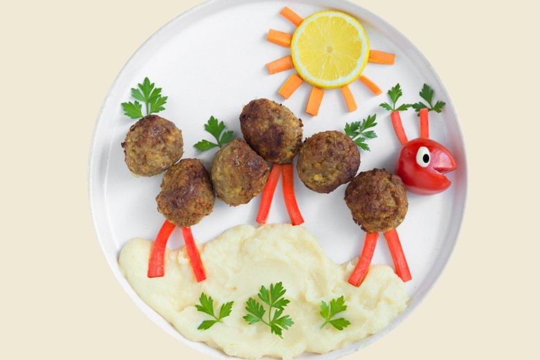 Fleischbällchen Raupe