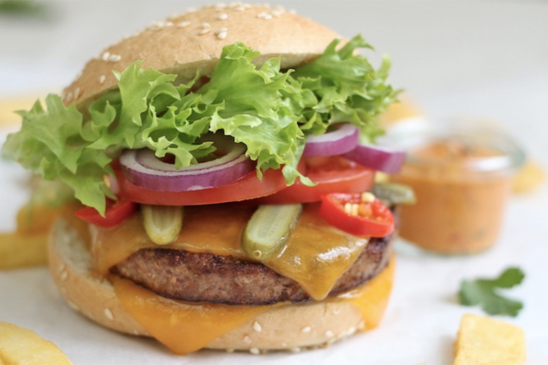 Glutenfreier Cheeseburger