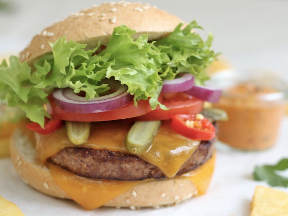 Glutenfreier Cheeseburger