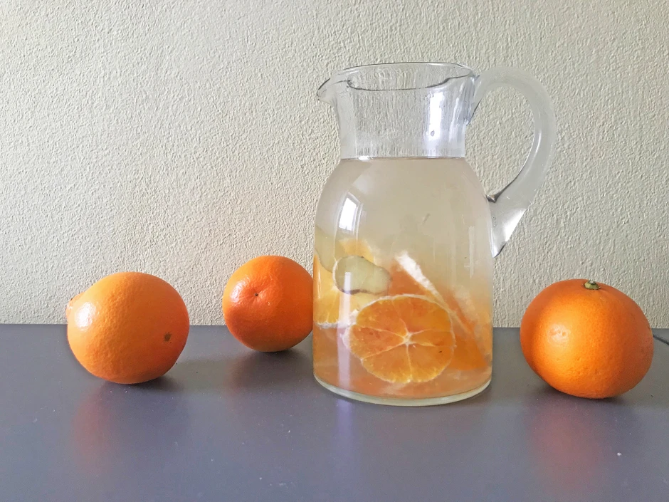 Ayurvedisches Orangen-Ingwer-Wasser
