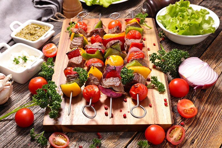 Rindfleisch-Gemüse-Spieß