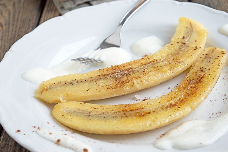 Zimtbananen mit Frischkäsecreme