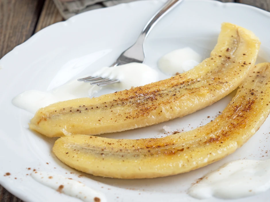 Zimtbananen mit Frischk&auml;secreme