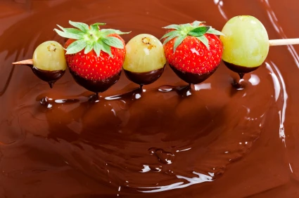 Obst in Schokolade