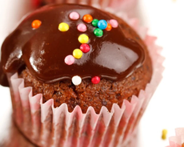 Muffins im Schoko-Bad