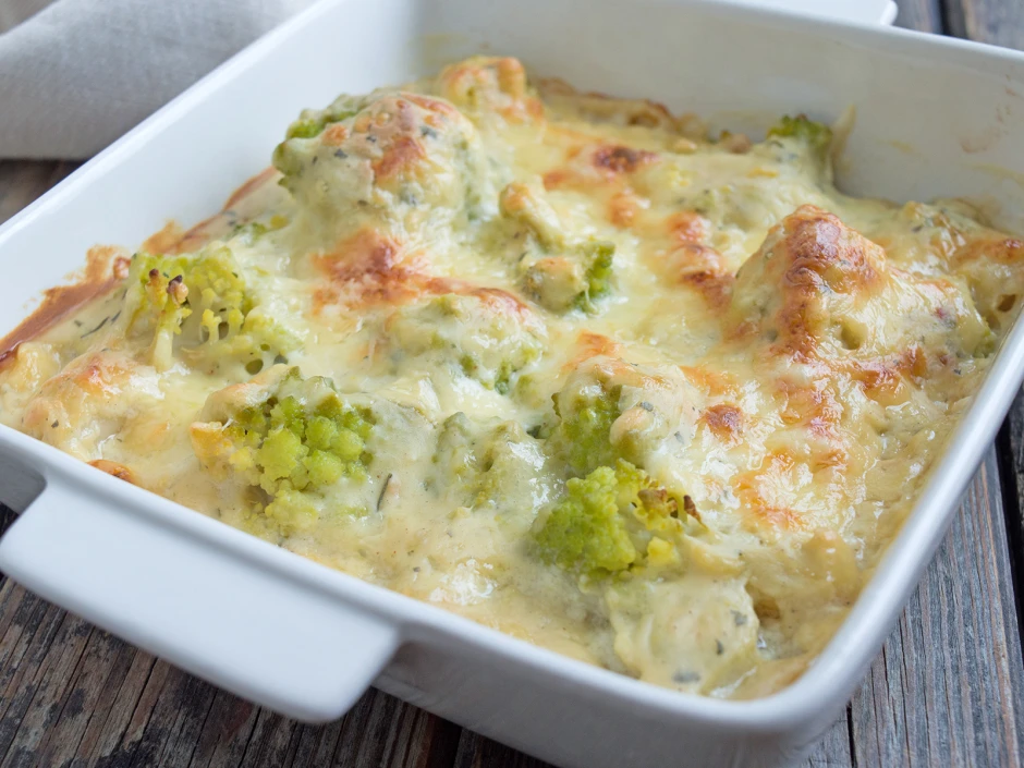 &Uuml;berbackener Romanesco