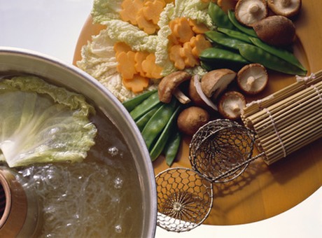 Fondue mit Gemüse