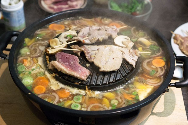 Fondue mit Gemüse