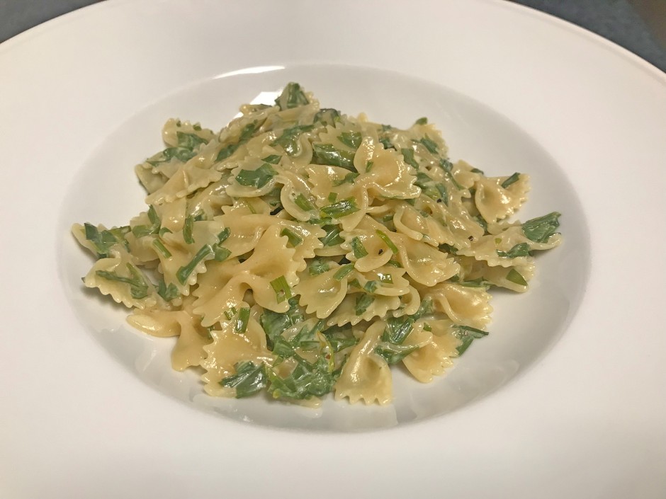 Farfalle in Bärlauchobers