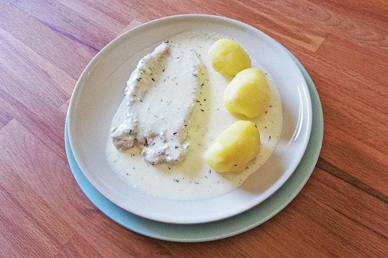 Putenschnitzel in Thymiansauce