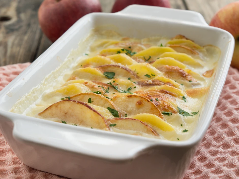 Kartoffel-Gratin mit Apfel