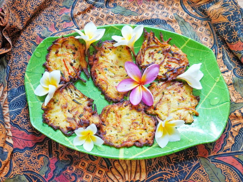 Exotische Zucchini-Kartoffelpuffer