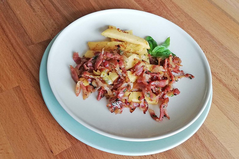 Prosciutto mit Polenta