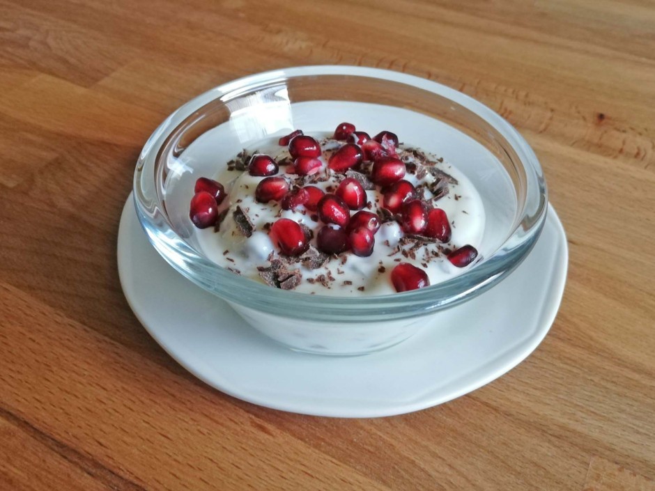 Granatapfel-Schoko-Dessert