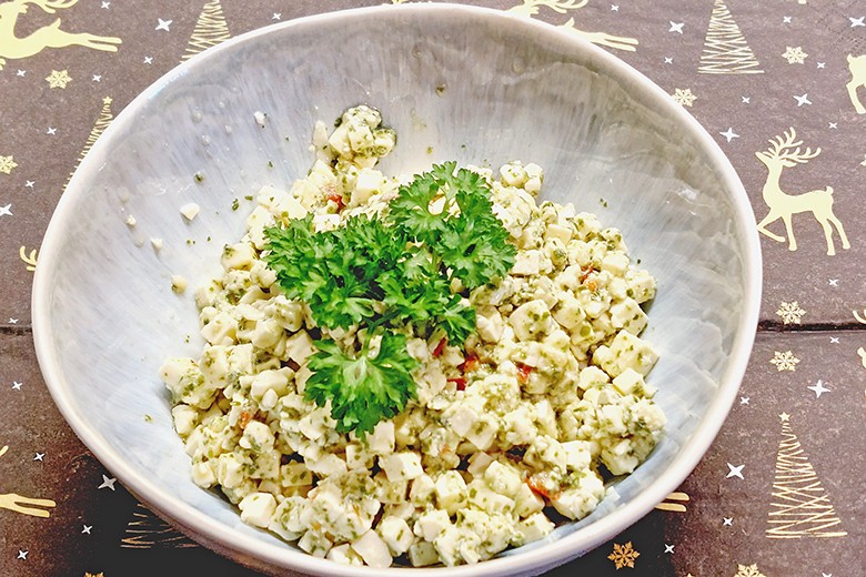 Bärlauch-Schafskäsesalat