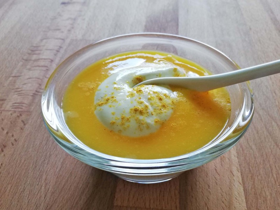 Pfirsich - Curry Dessert
