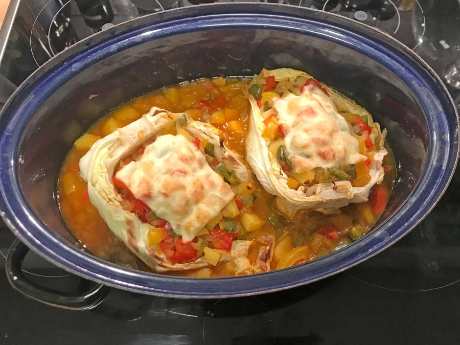 Spitzkrautsuppe aus dem Ofen