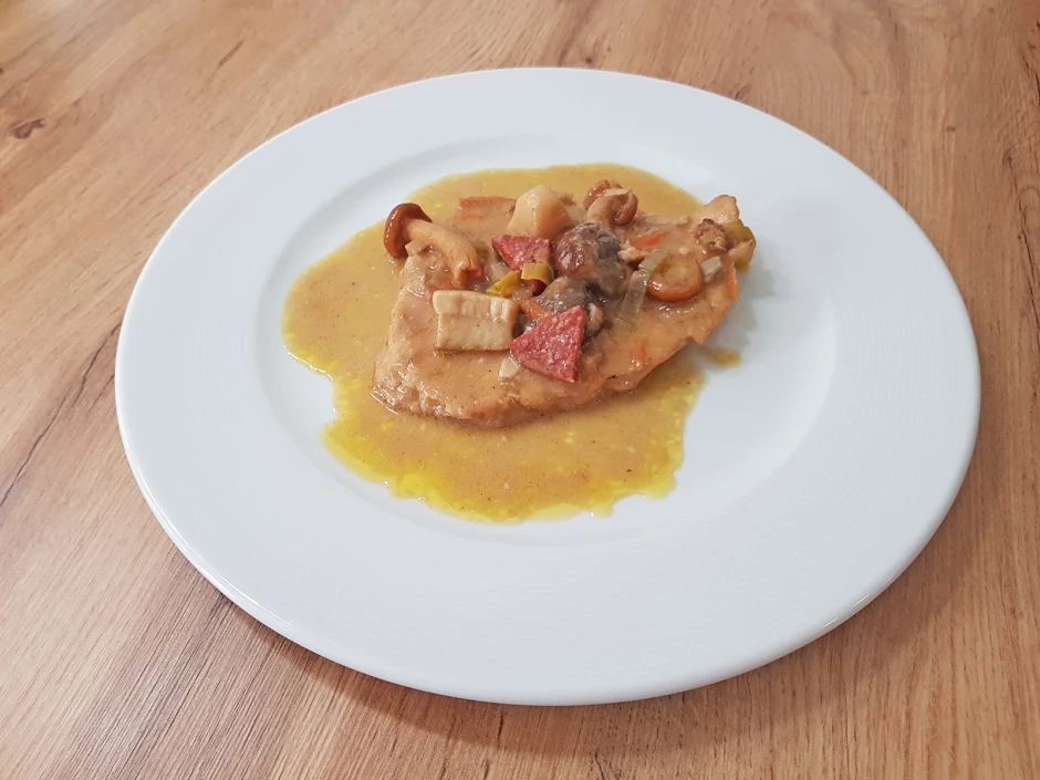 Schnitzerl in Pilzkokossauce laktosefrei