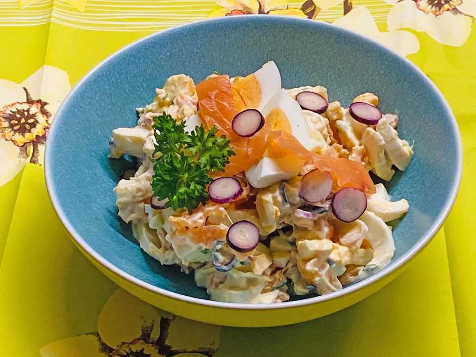 Eiersalat mit R&auml;ucherlachs