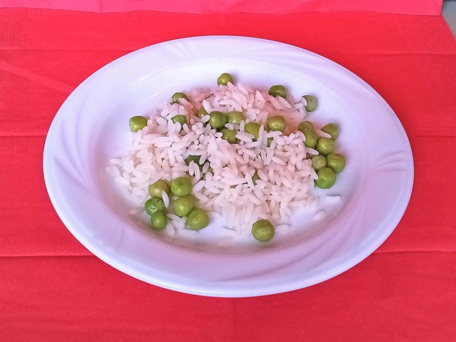 Erbsenreis mit Kümmelöl
