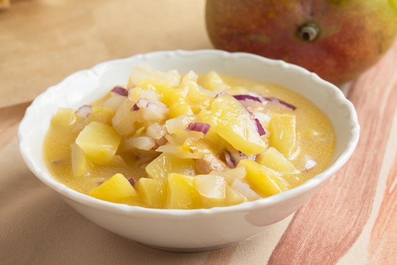 Kartoffelsalat mit Mangodressing