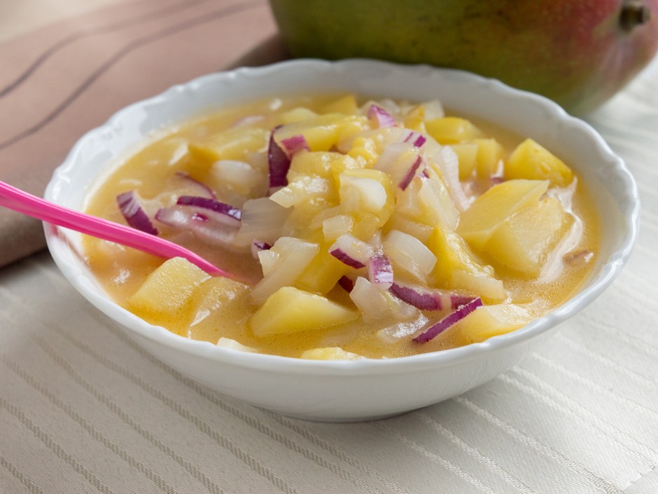 Kartoffelsalat mit Mangodressing