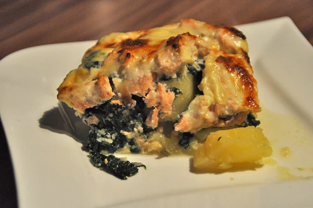 Lachs Spinat Gratin