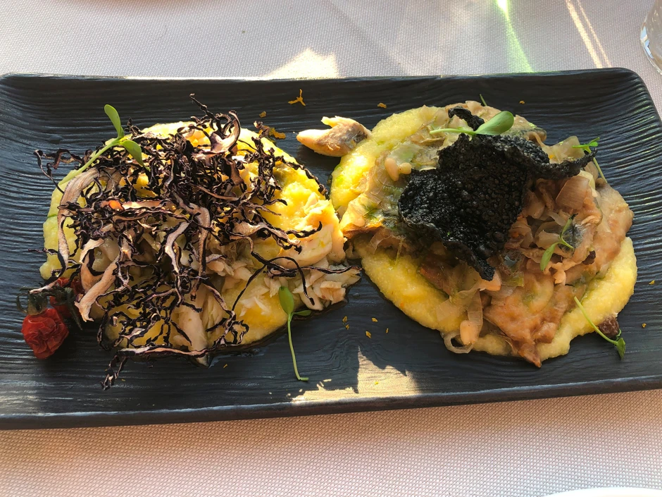 Gebratene Sardellen mit Polenta