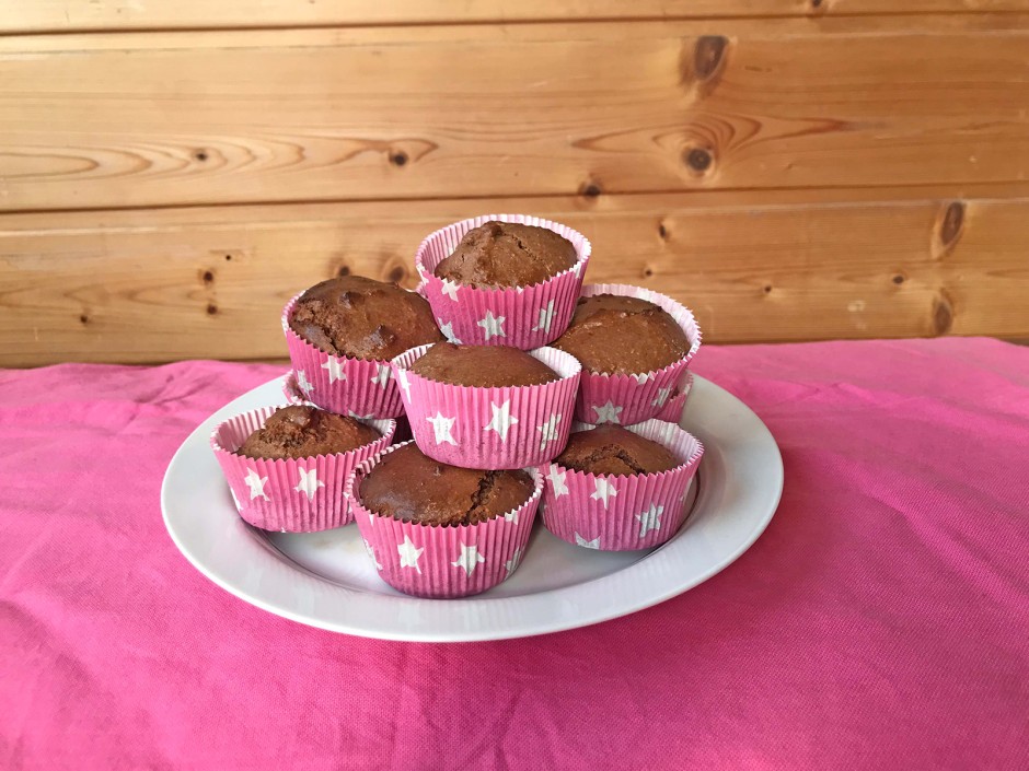 Schnelle Schokomuffins mit Kondensmilch