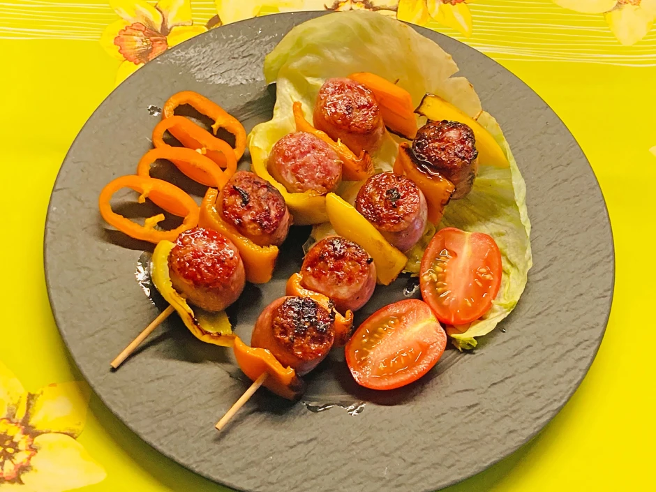 Salsiccia-Spie&szlig;e mit Paprika vom Grill