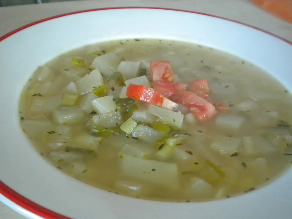 K&uuml;rbis Lauch Suppe