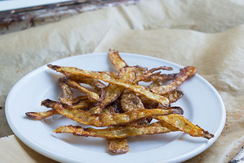 Kartoffelchips aus Kartoffelschalen