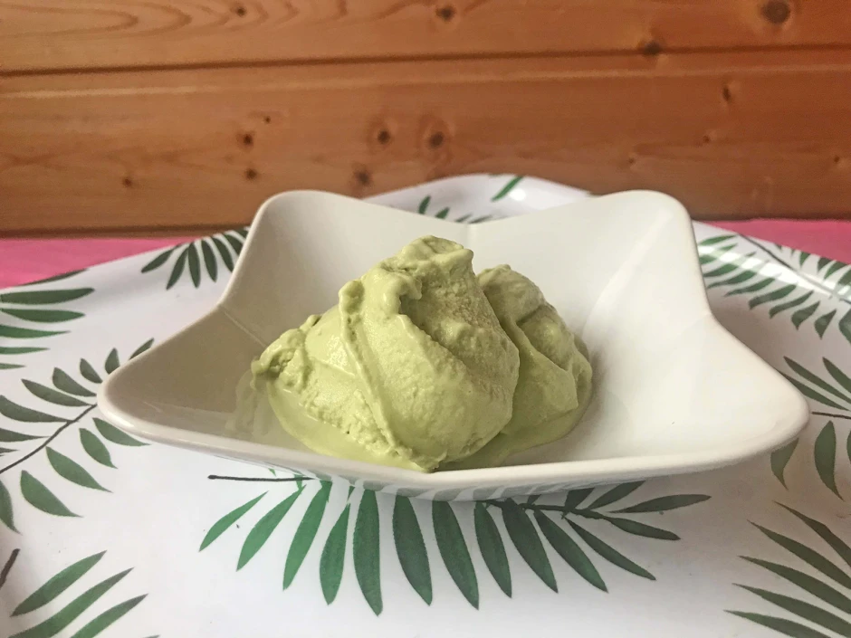 Eiscreme Matcha-Banane