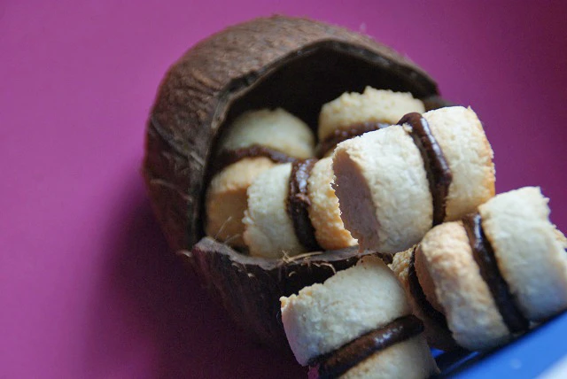 Kokosmakronen gefüllt