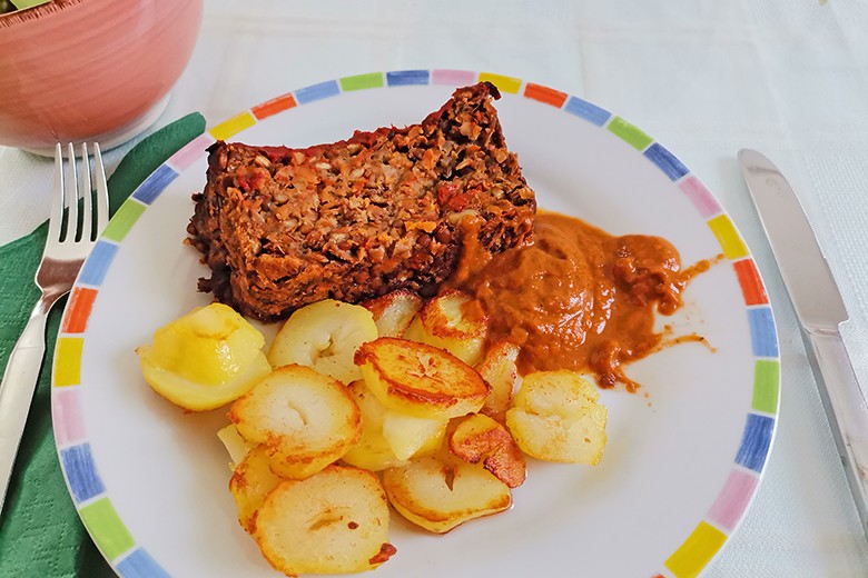 Linsenbraten vegan