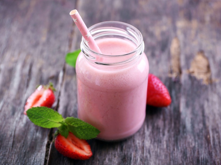 Erdbeer Smoothie mit Minze