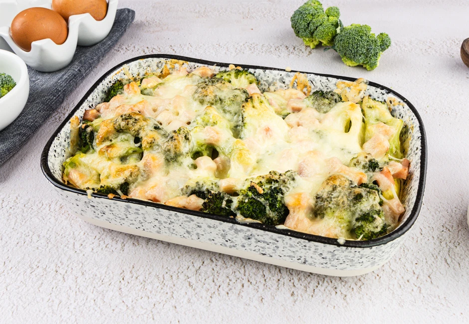 Broccoliauflauf mit Schinken