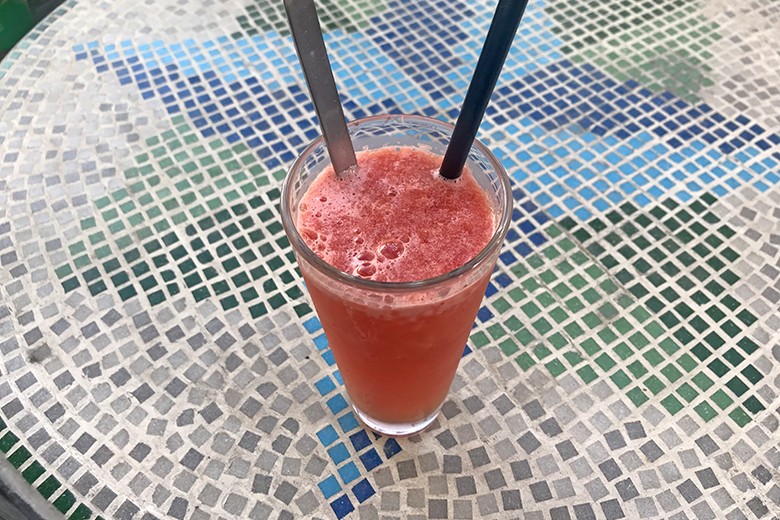 Sanddorn-Melonen-Drink