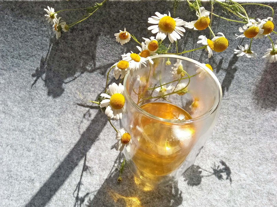 Kamillentee mit Honig