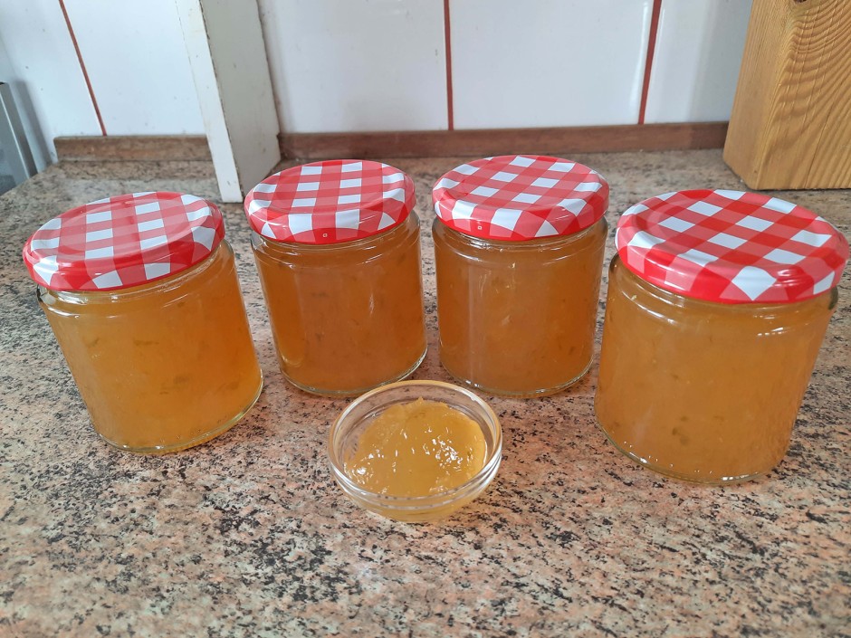 Zitronen-Limetten-Gelee mit Schalen- und Fruchtanteil
