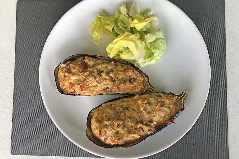 Überbackene Melanzani