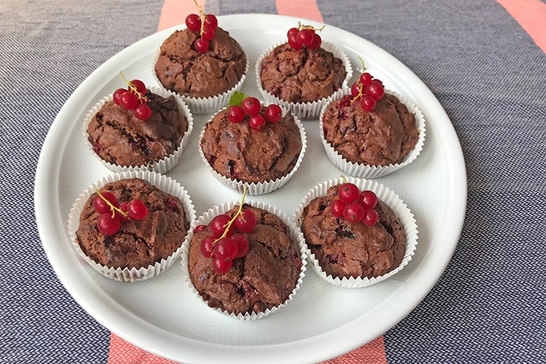 Schoko-Ribisel-Muffins