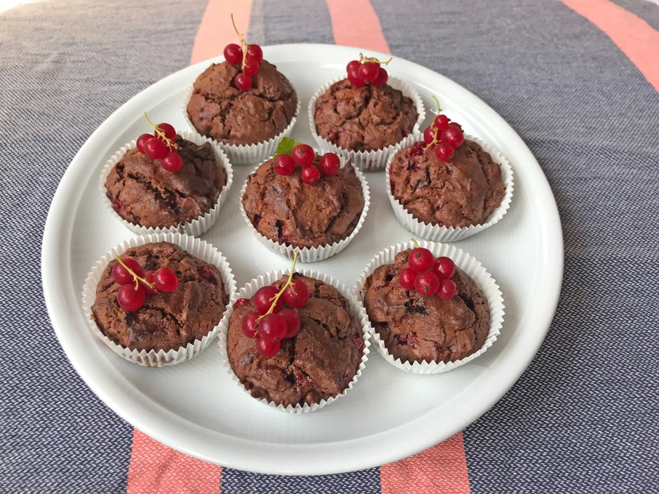 Schoko-Ribisel-Muffins