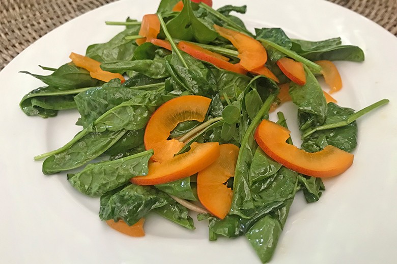 Spinatsalat mit Marillen